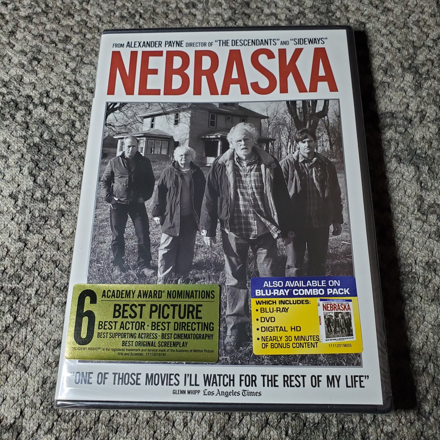Nebraska DVD 2013 Alexander Payne Bruce Dern 6 Oscar Nominations Widescreen