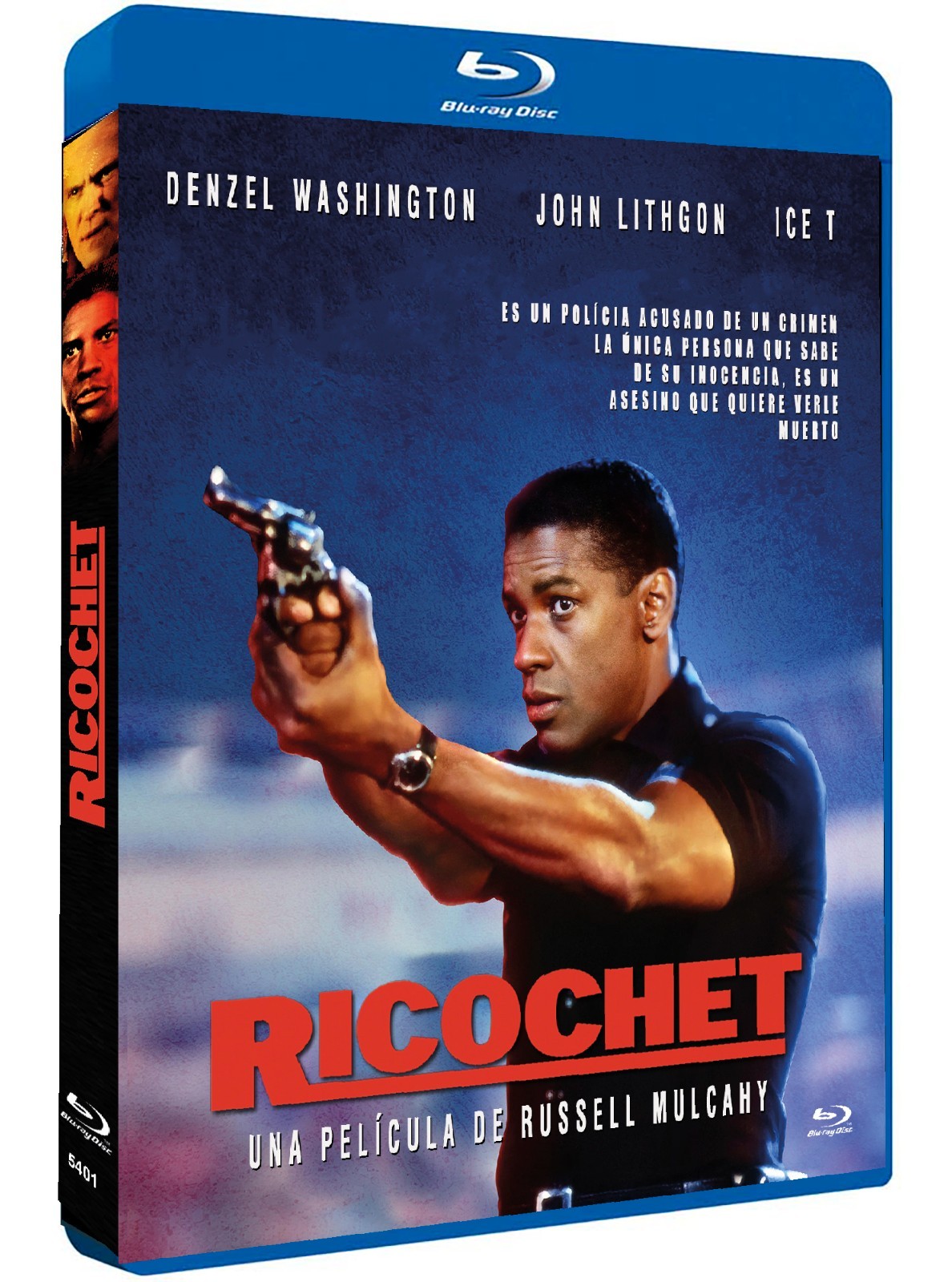 RICOCHET (1991) Denzel Washington Blu-Ray NEW (Spanish Package/English Audio)