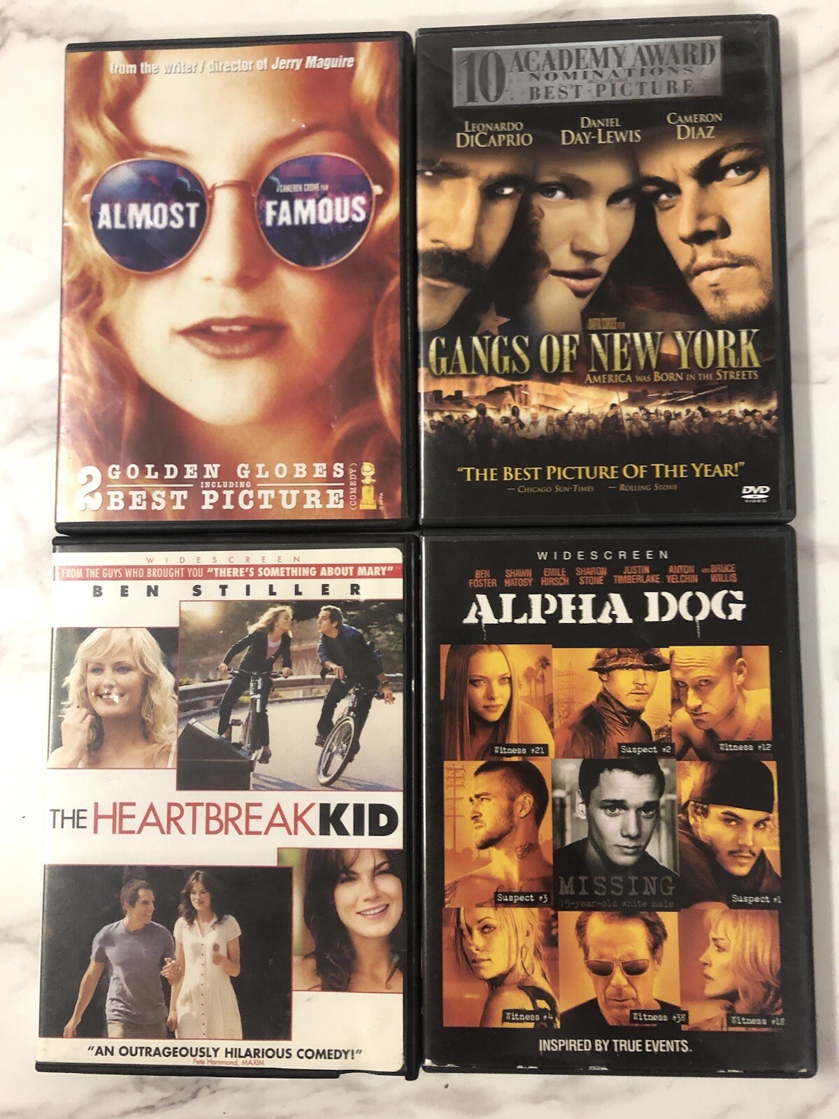Lot 4 DVDs Erotic Comedy Drama Almost Famous Kate Hudson Alpha Dog Emile Hirsch