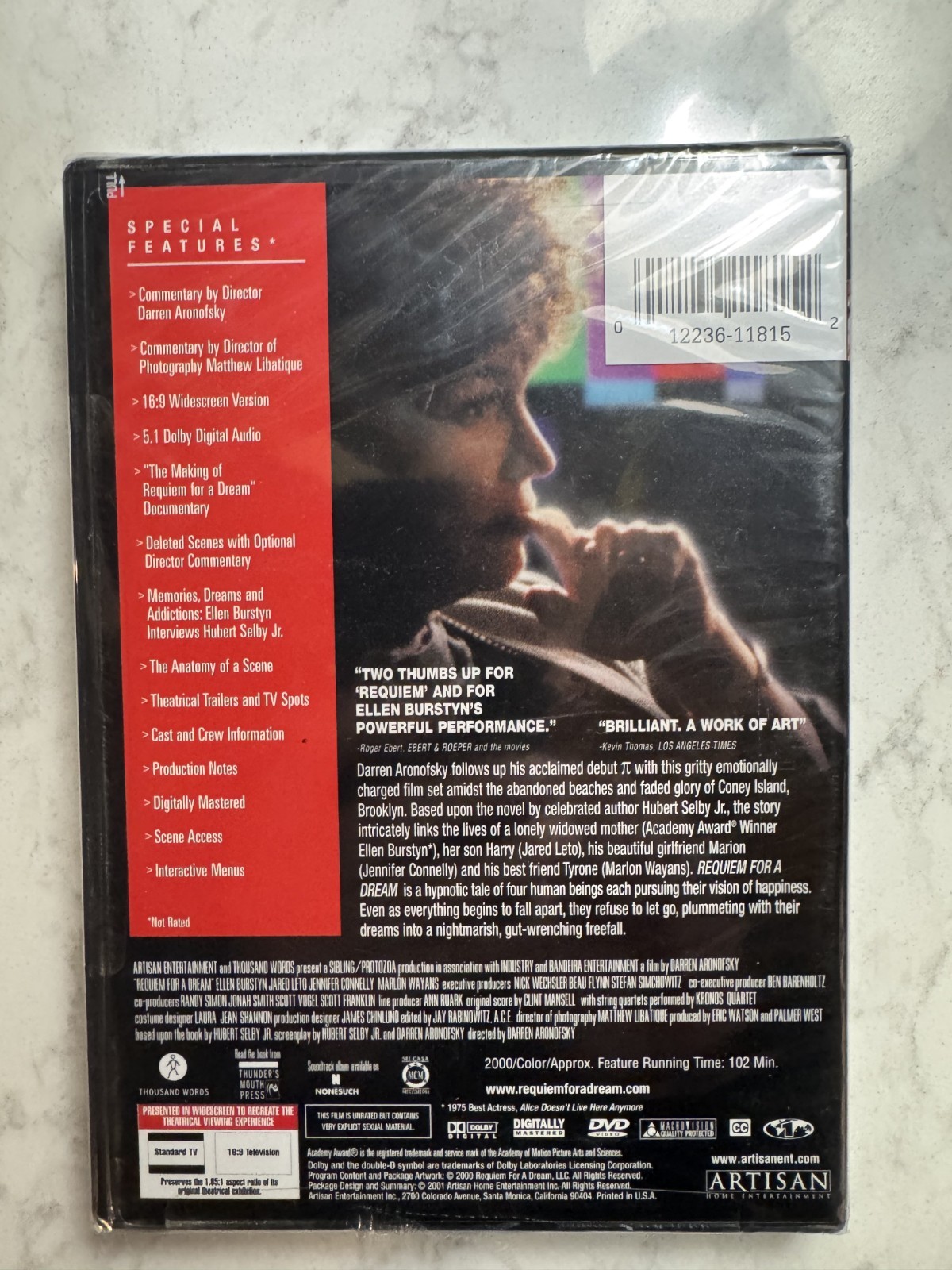Requiem for a Dream – Director’s Cut – DVD – Sealed NEW