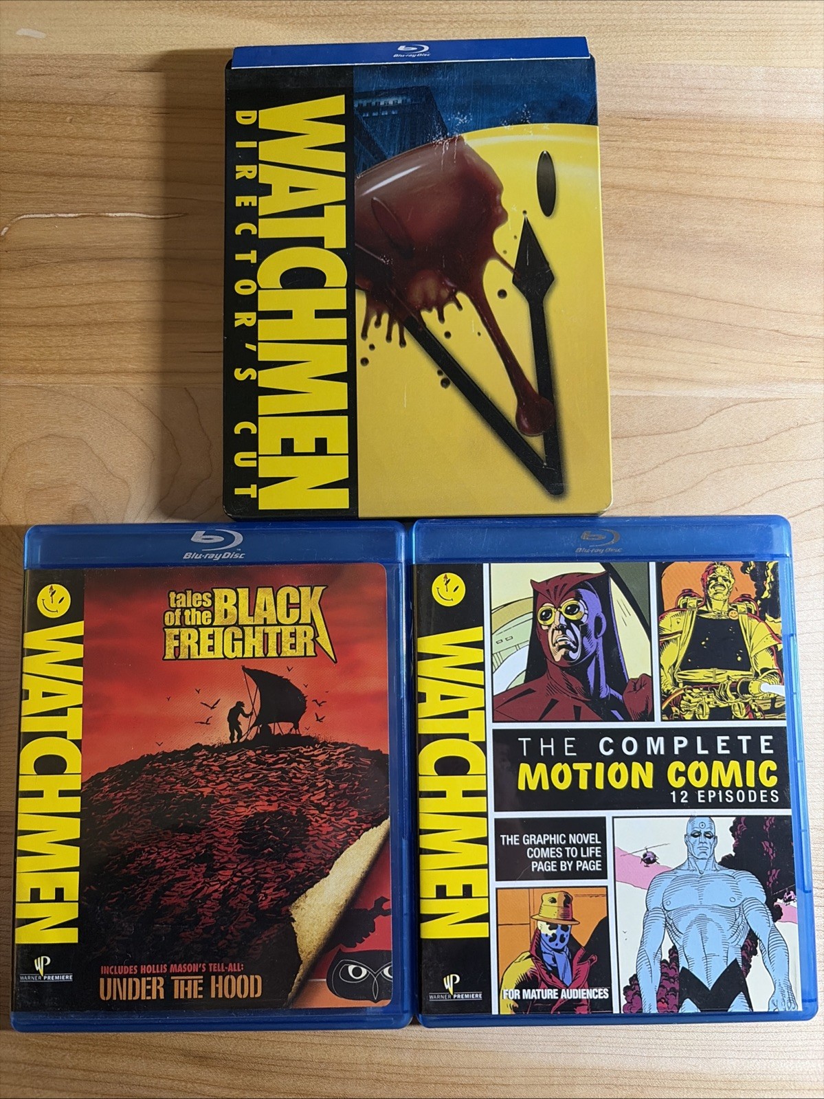 Watchmen Blu Ray Lot Steelbook Director’s Cut Complete Motion Tales Black