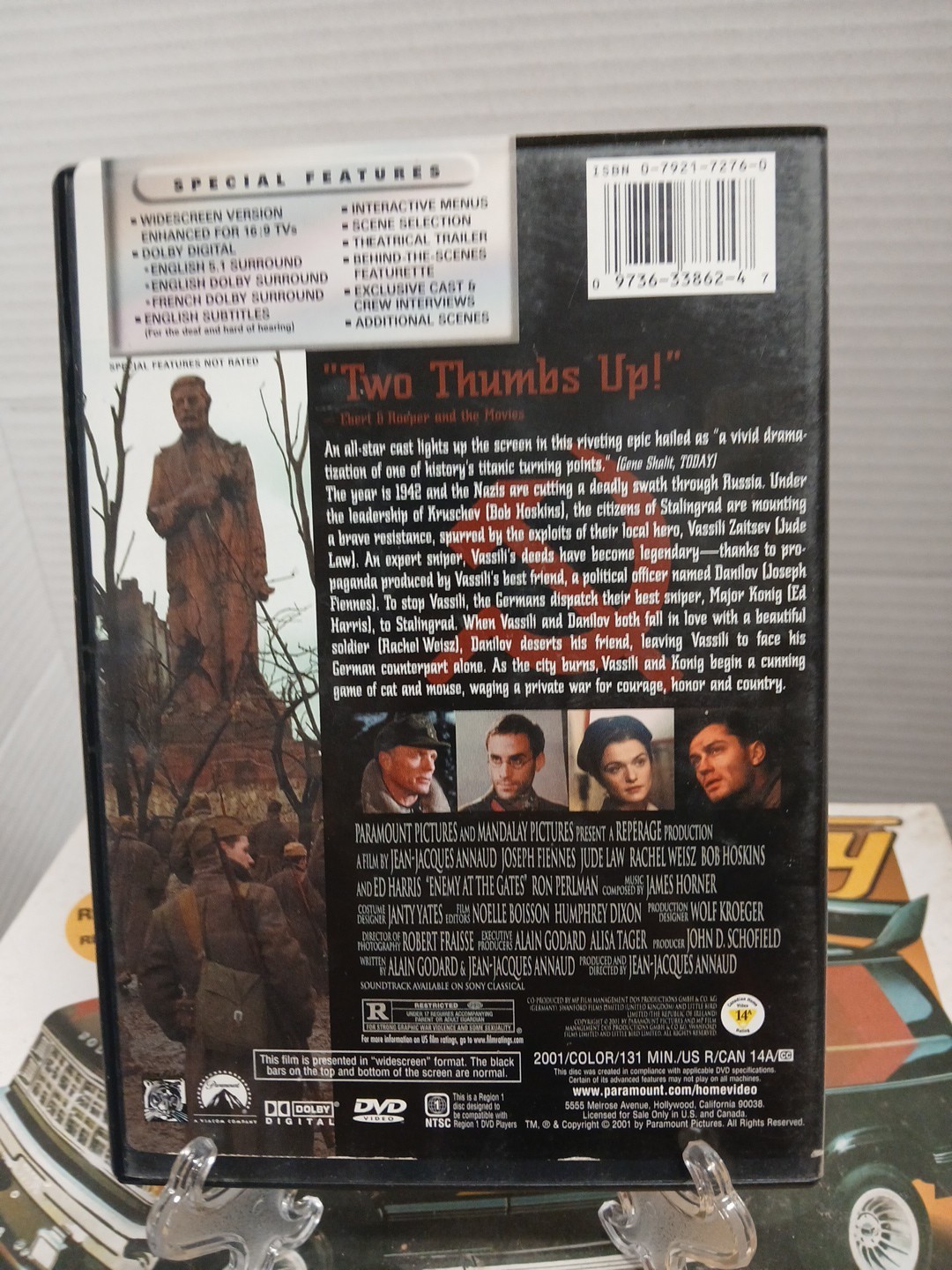 Enemy At The Gates ( 2001 DVD 131 Min Rated R) Jude Law