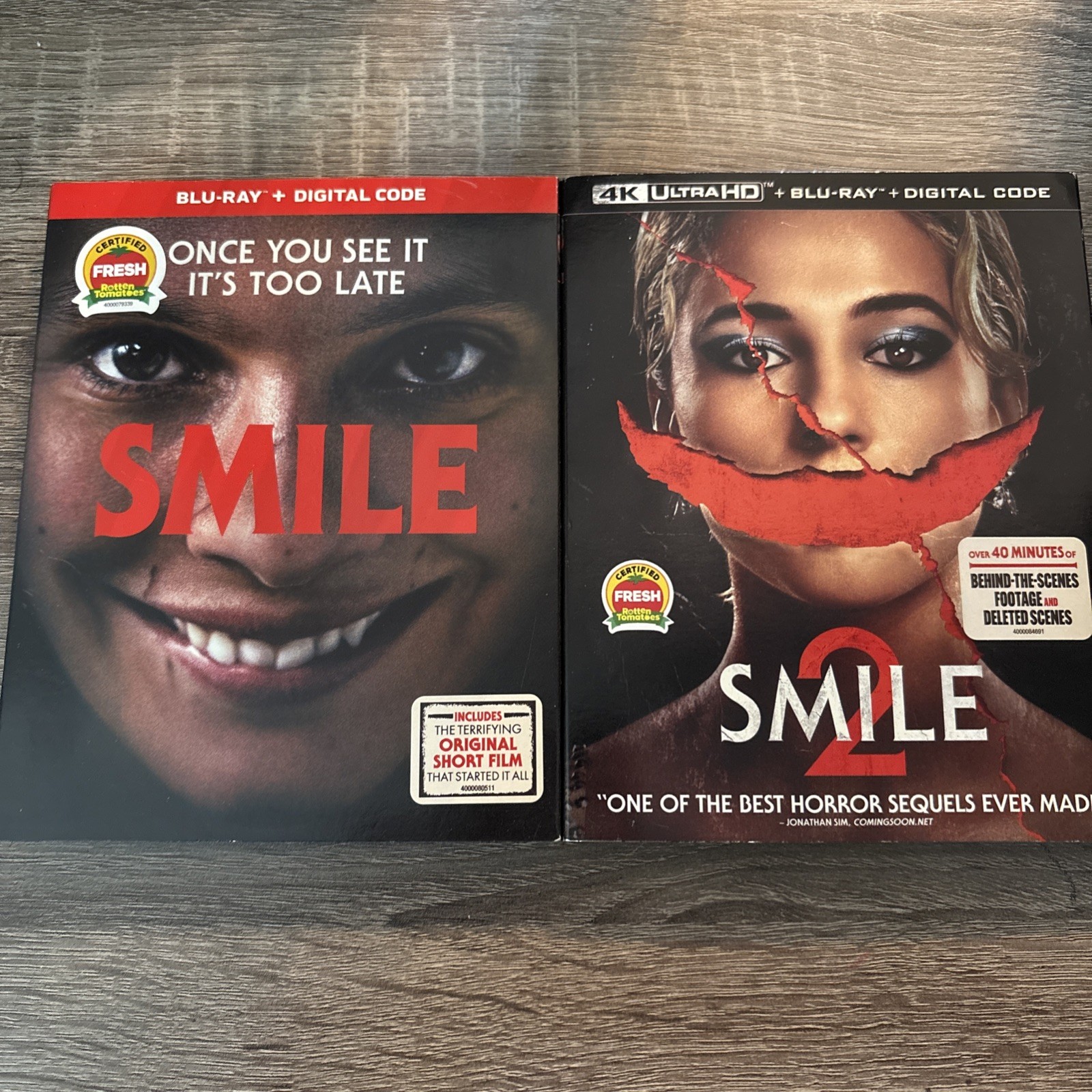 Smile Blu-ray + Smile 2 4k/Blu-ray Bundle