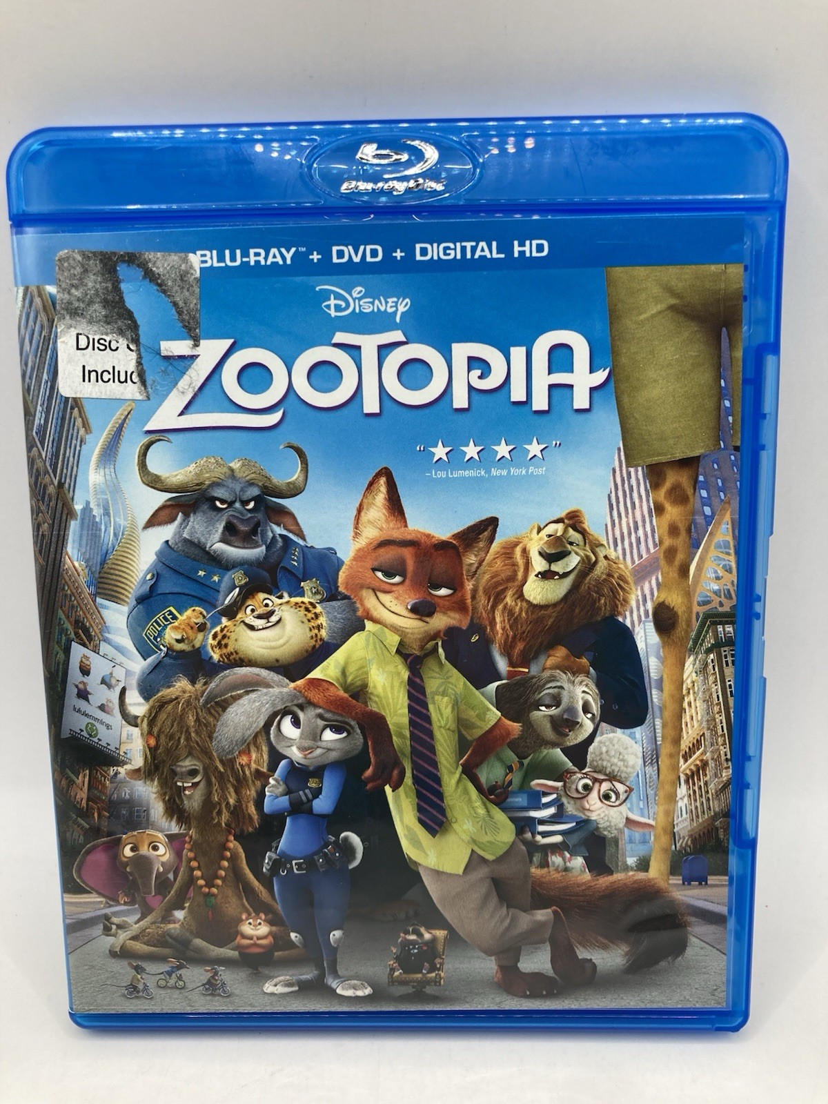 Disney Zootopia Blu-ray / DVD 2 Disk Set Kids Cartoon Zoo Animals 2016 108 Min