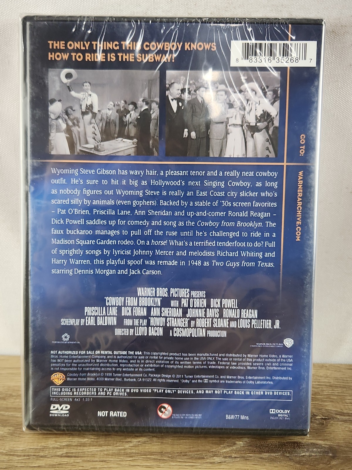 Cowboy From Brooklyn (DVD) Priscilla Lane Ronald Reagan Ann Sheridan Dick Foran