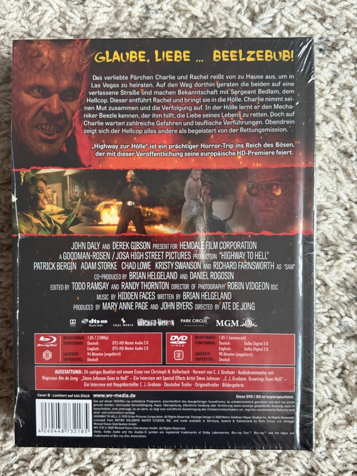 Highway to Hell (1991, Wicked Vision Blu-ray Mediabook Cover B) STILL SEALED!!