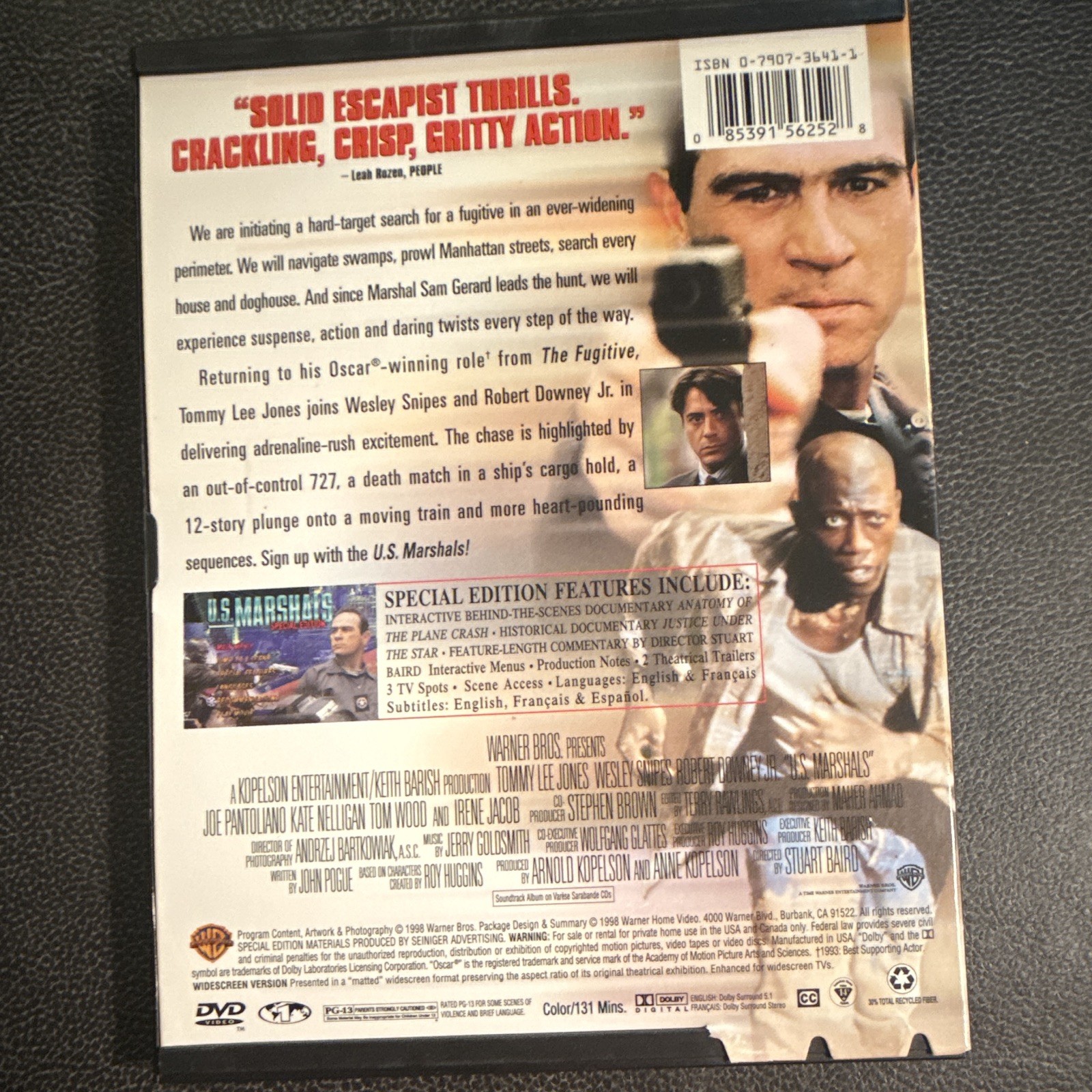 Warner Bros. U.S. Marshals (DVD) Special Edition PG-13 1998 131min Jones
