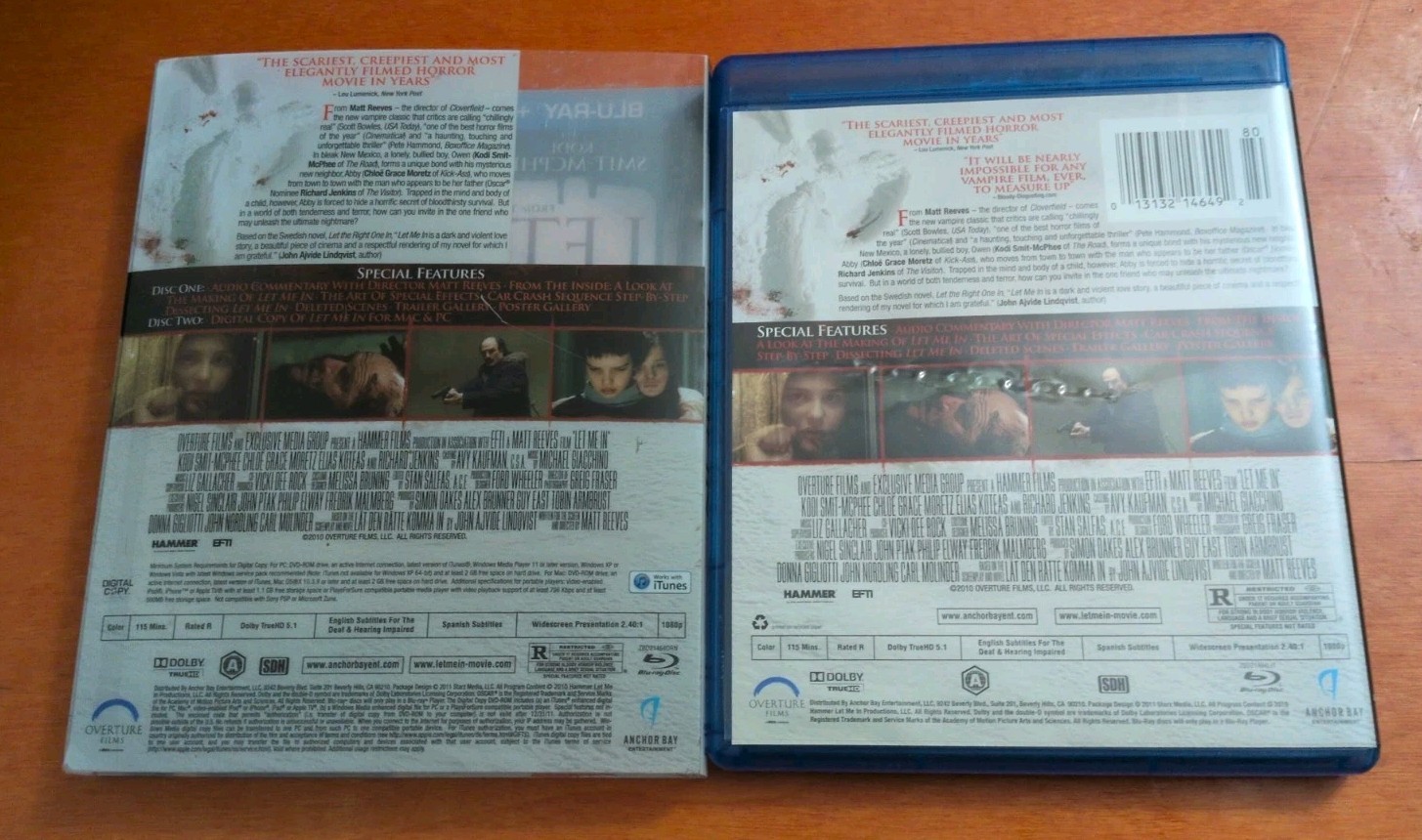 Let Me In Blu-ray Matt Reeves Kodi Smit-mcphee Chloe Grace Moretz Elias Koteas