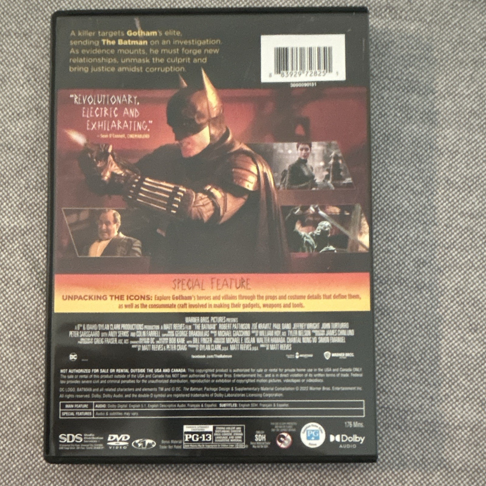 The Batman (2022) DVD Widescreen PG-13 Matt Reeves Robert Pattinson