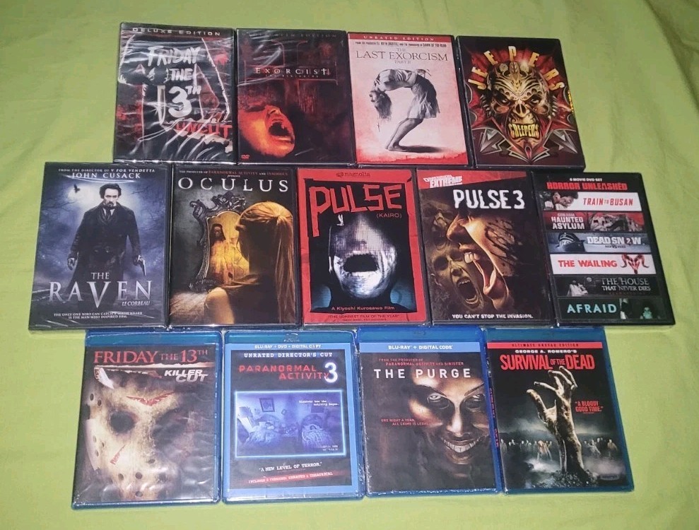 Friday the 13th Exorcist Purge Halloween Horror DVD Bluray Movie Lot NEW!