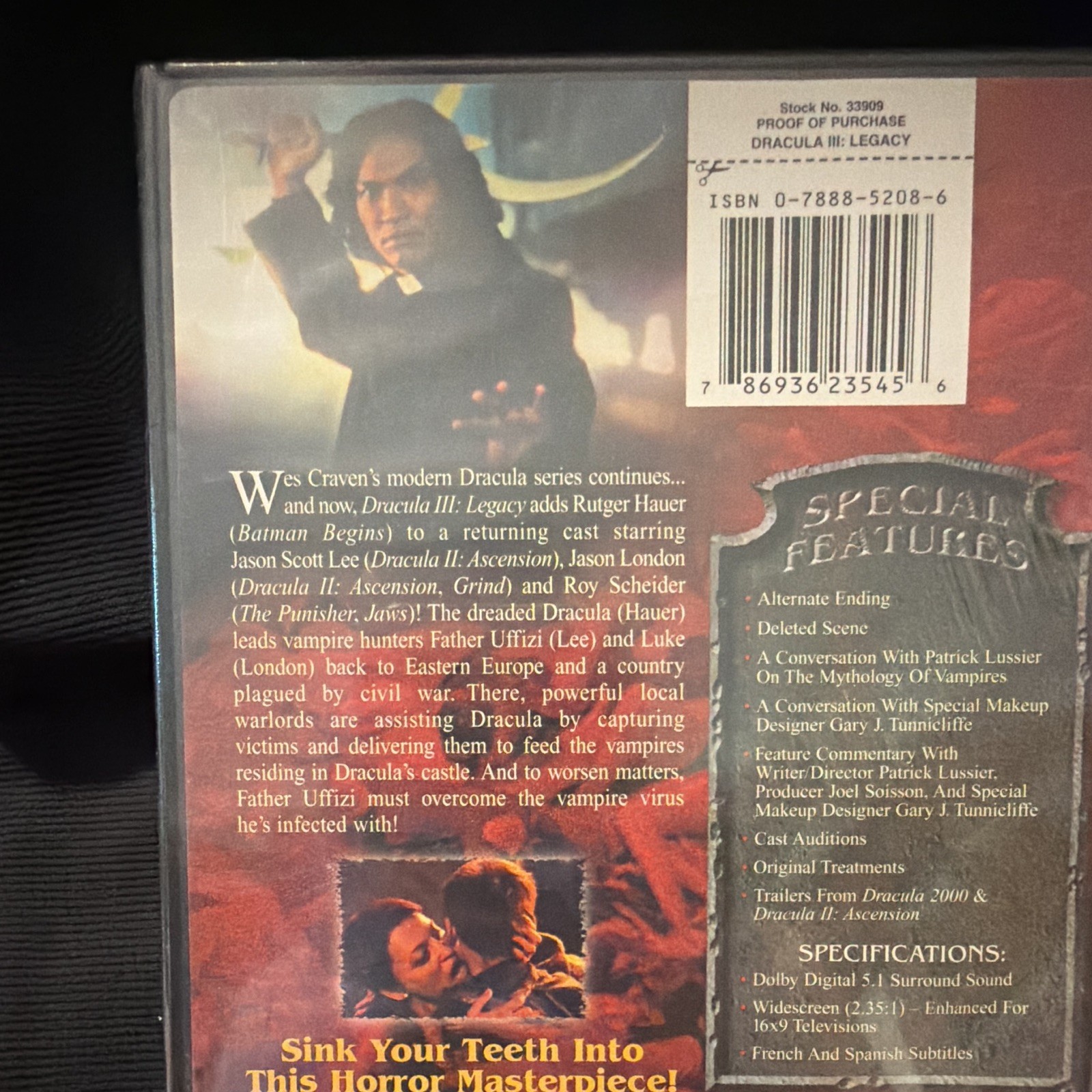 Dimension Dracula III: Legacy DVD (2005) Horror 2.35:1 R 90m Patrick Lussier