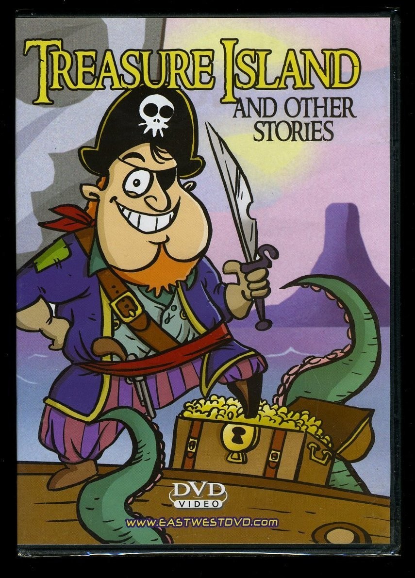 Treasure Island and Other Stories DVD 60 Min Family Adventure Cartoons