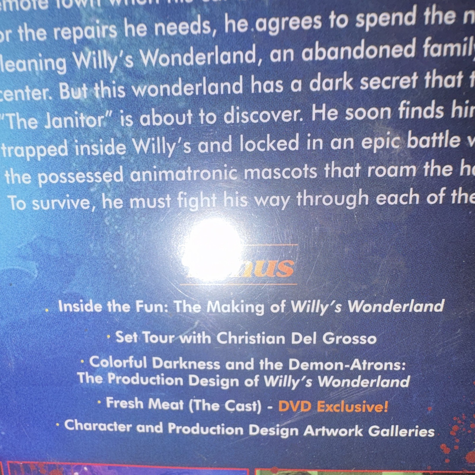 Willy’s Wonderland DVD Nicolas Cage Screen Media NTSC 89 Min English
