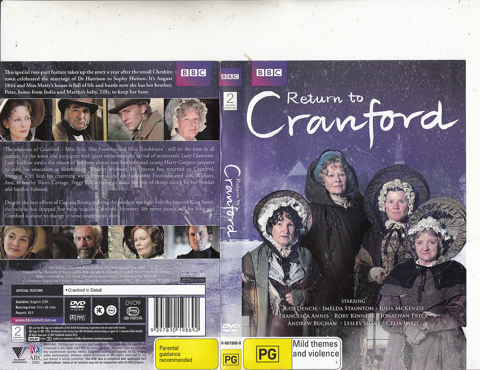 Return To Cranford-2009-Judi Dench-[Part 1 & 2 -TV Mini-Series-3 Hrs 26 Min]-DVD