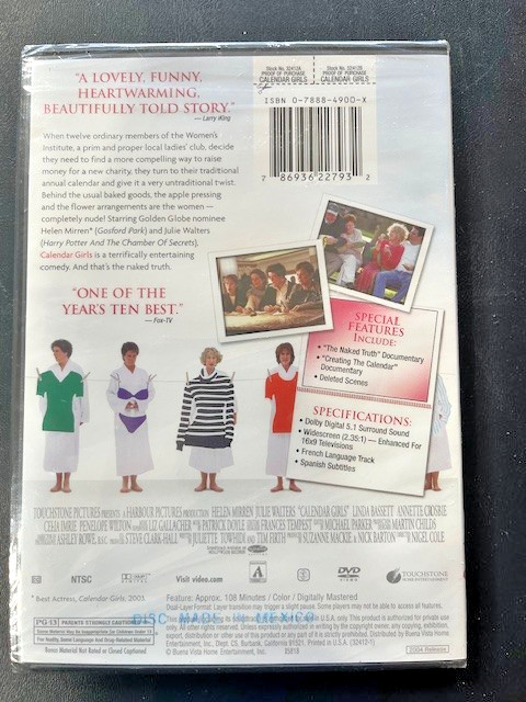2003 Calendar Girls Movie DVD – Touchstone Home Entertainment – SEALED