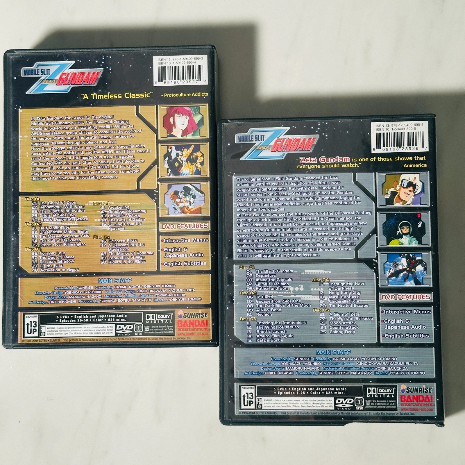 Mobile Suit Zeta Gundam: Complete Collections I & II (DVD, 2008) ’85-’86 ANIME