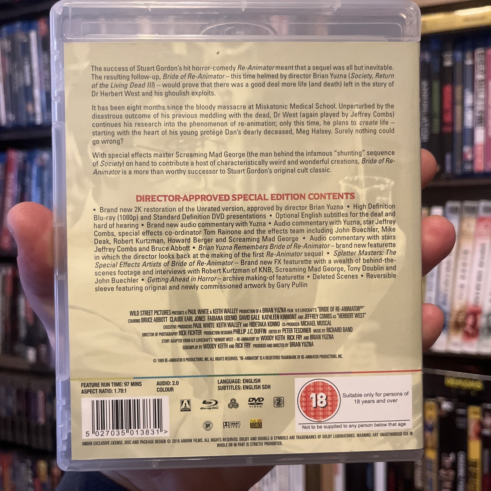 Bride Of Reanimator Blu Ray Rare Arrow Video LIKE NEW