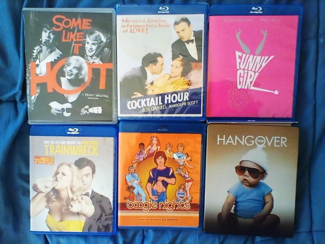 6 Blu-ray lot: Some Like It Hot, Cocktail Hour, Funny Girl, Boogie Nights, more