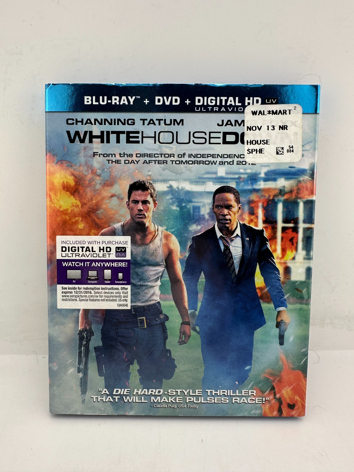 White House Down Blu-ray DVD Combo w Slipcover Channing Tatum Foxx