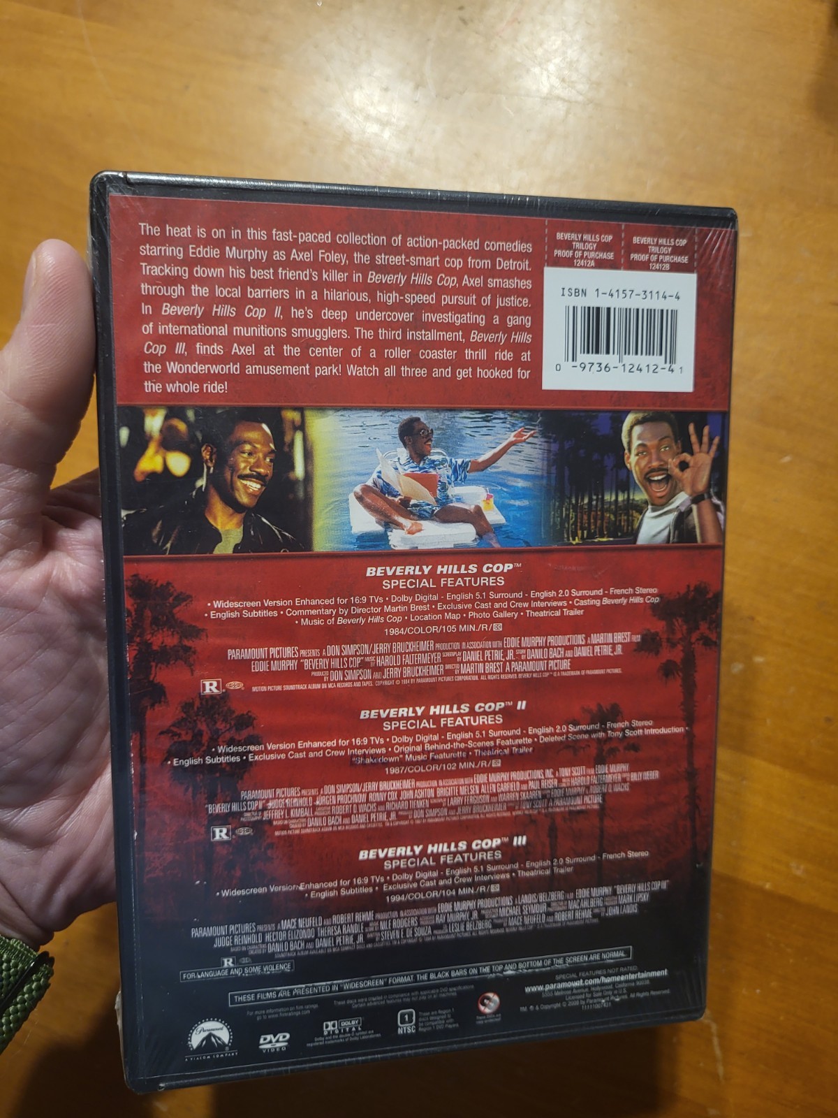 Beverly Hills Cop Trilogy I II III 1 2 3 DVD Eddie Murphy
