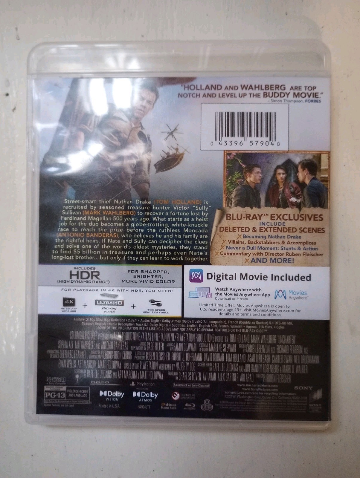 Uncharted (4K Ultra HD 2022) Excellent Condition Nice