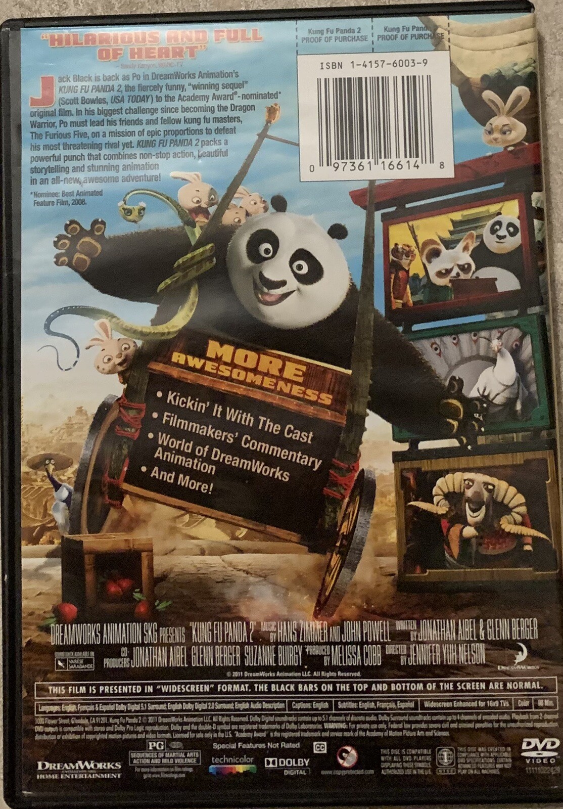 Kung Fu Panda 2 (DVD Movie, 2011) GOOD Dreamworks Animation SKG Kid’s Cartoon!!!