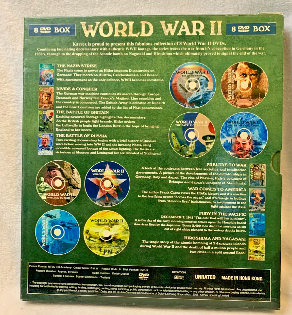 World War II 8 DVD Box Set Documentary History Military/War English