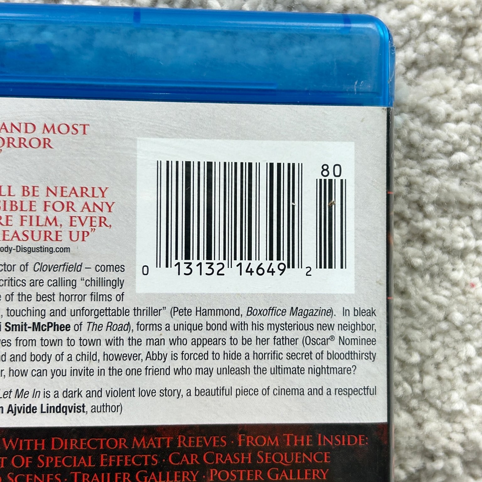 LET ME IN Blu-ray 2010 Kodi Smit-McPhee Chloe Grace Moretz Matt Reeves Film