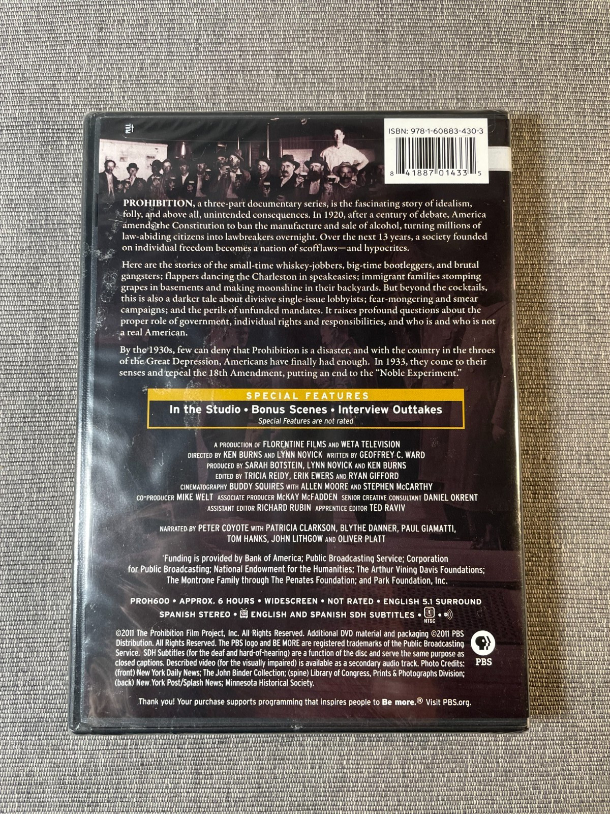 Prohibition DVD PBS Ken Burns/Lynn Novick Factory Sealed Brand NEW