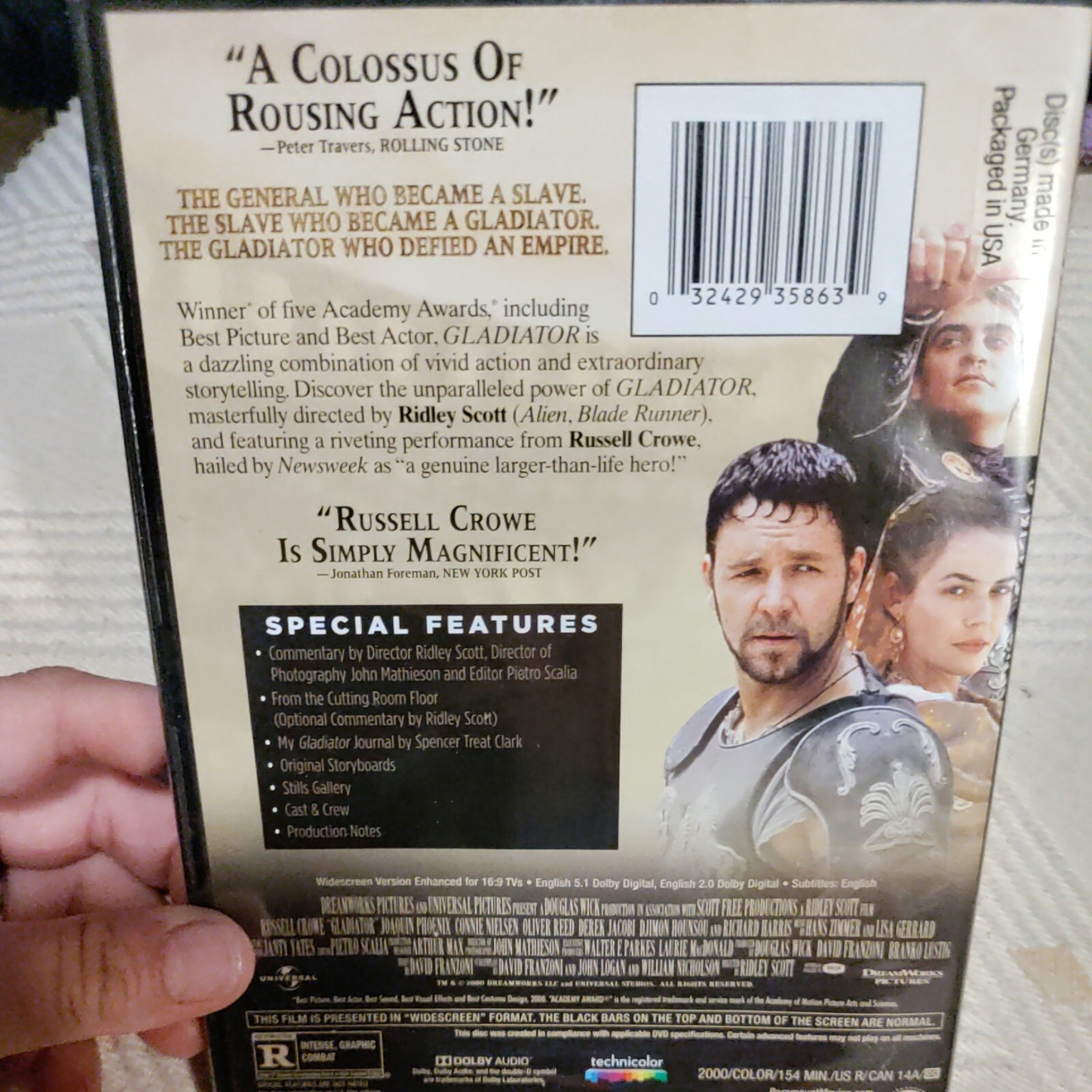 🔥Gladiator [2000] (DVD, 2021, Widescreen) 🔥NEW SEALED 🔥