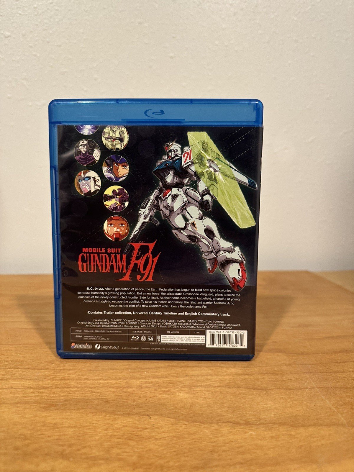 Mobile Suit Gundam F91 Blu-Ray Anime Movie OOP RightStuf Nozomi Sunrise Tomino