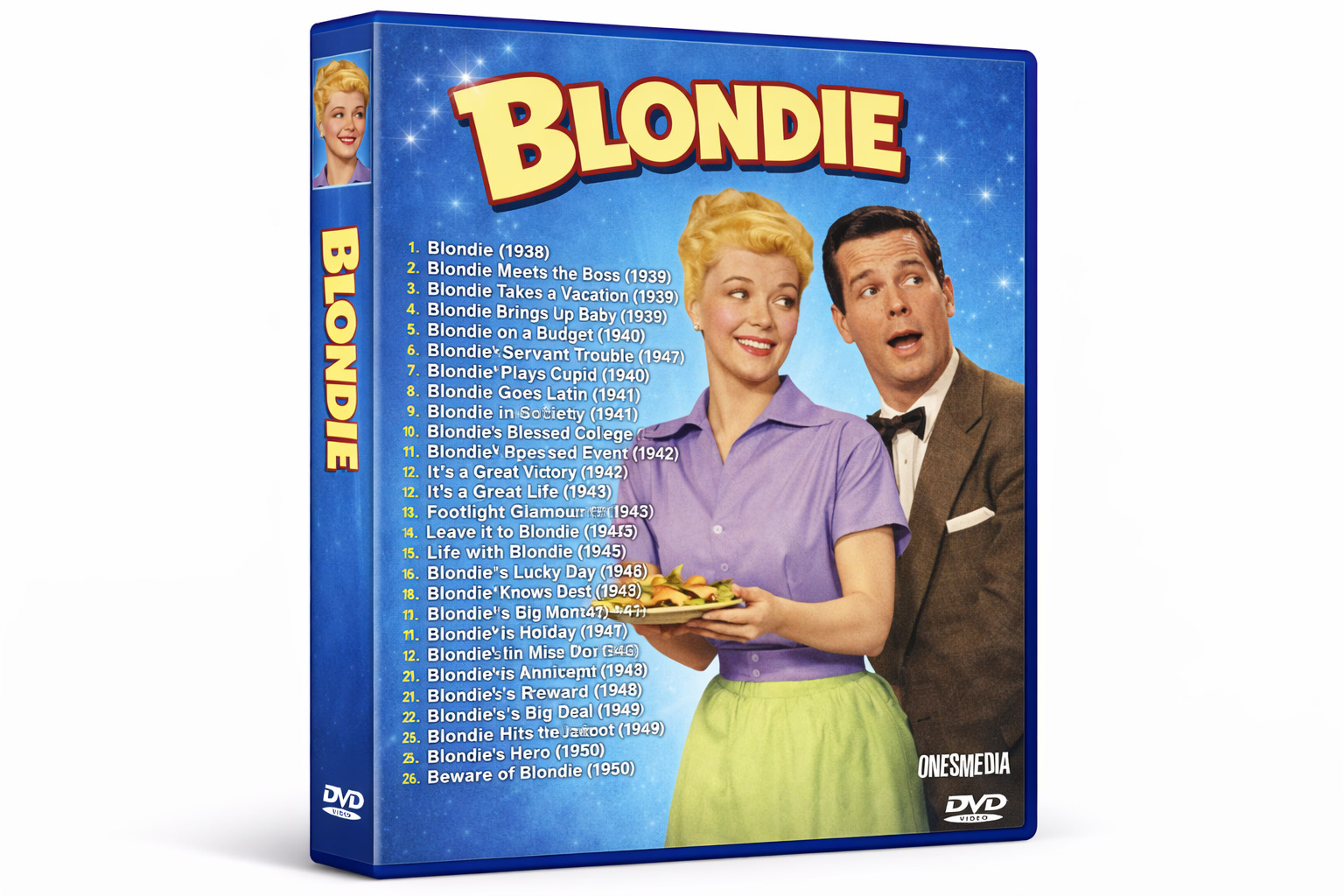 BLONDIE AND DAGWOOD FILMS COLLECTION 7 DVD-R – 28 MOVIES – 1938/1950