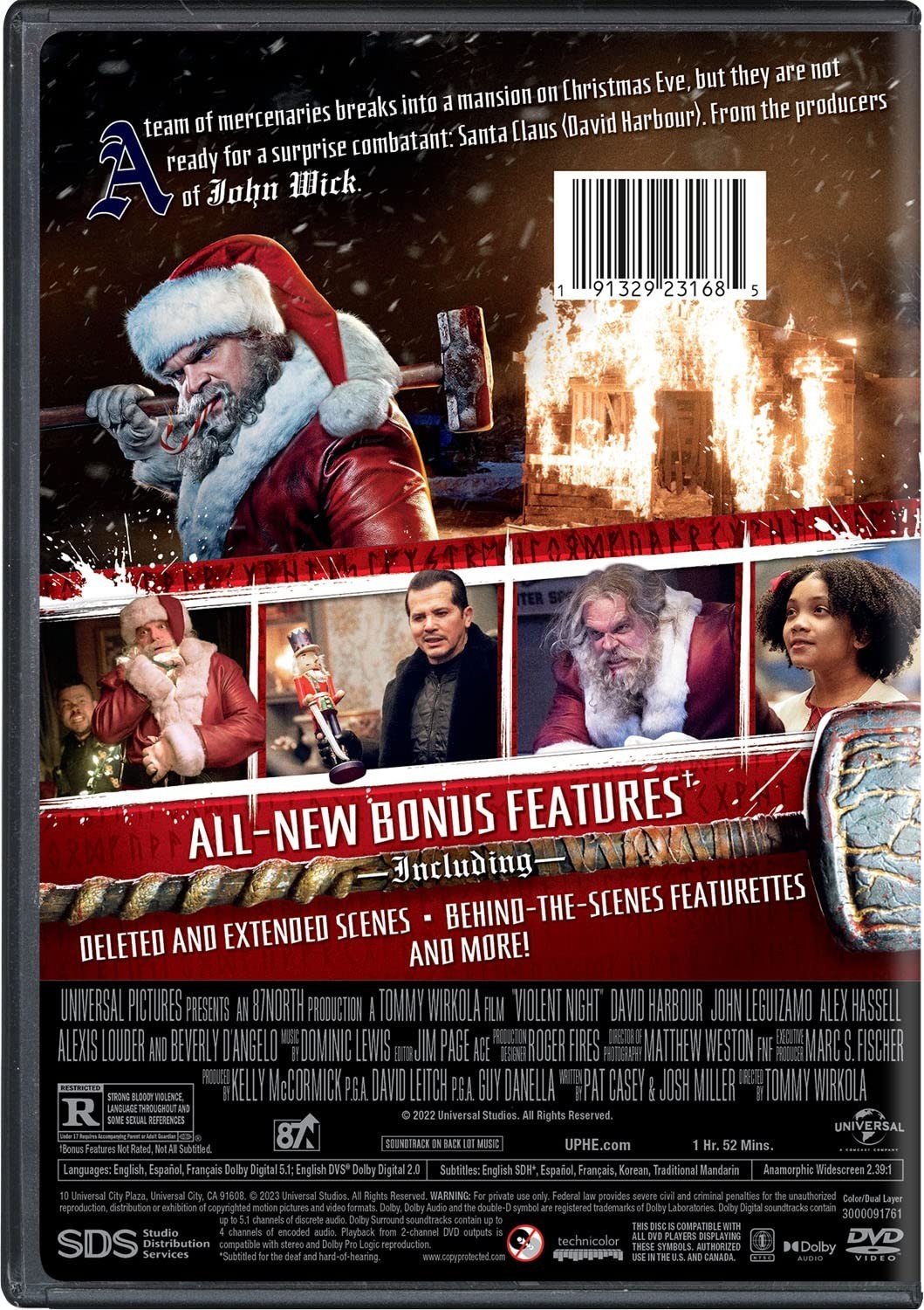 Violent Night (DVD, 2022) THE DISC ONLY rdbx V2305