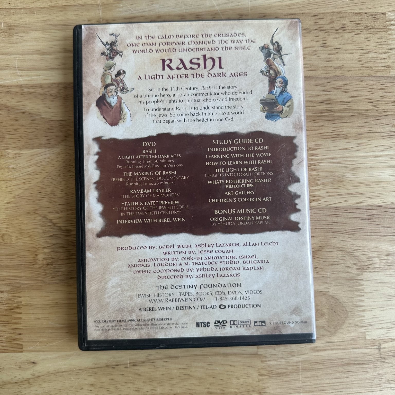 Rashi A Light After The Dark Ages DVD 1999 Premium Edition Leonard Nimoy