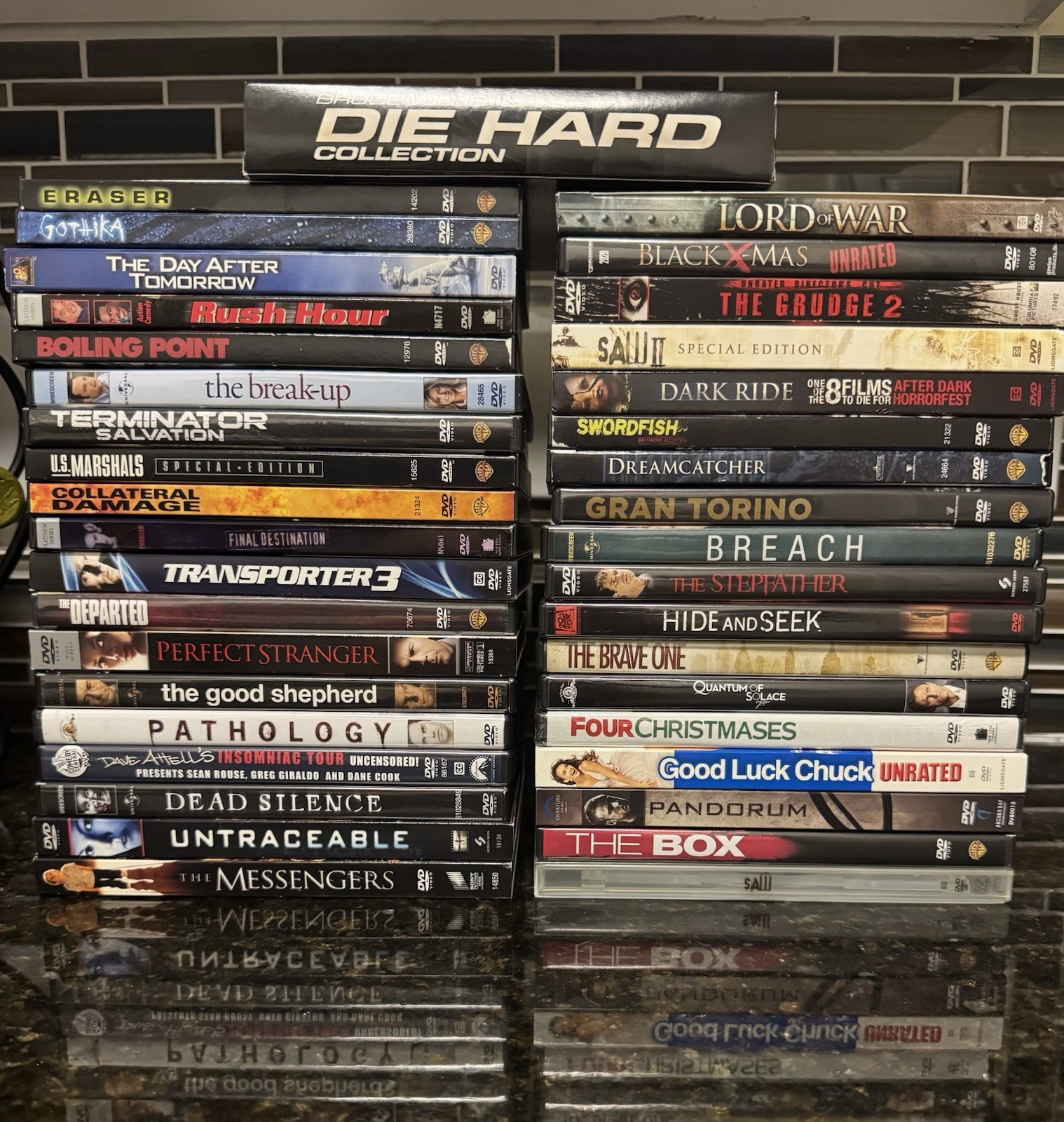 DVD Lot 80 Count of Various Action Comedy Horror Suspense Die Hard Supernatural