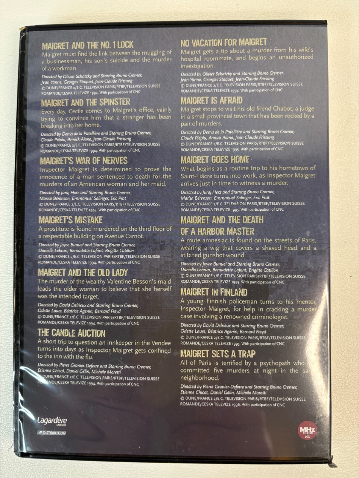 Maigret: the Complete Series DVD, 1991 With Slip Case Good Shape HTF