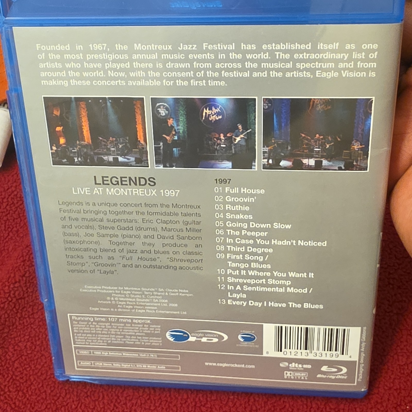 Legends Live at Montreux 1997 Blu-ray Eric Clapton David Sanborn 107 Min