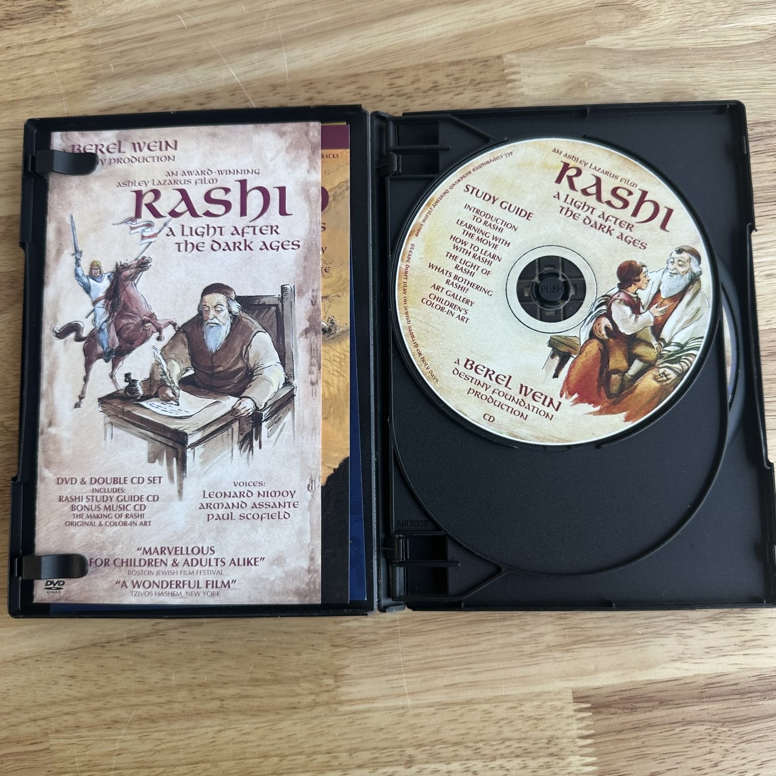 Rashi A Light After The Dark Ages DVD 1999 Premium Edition Leonard Nimoy