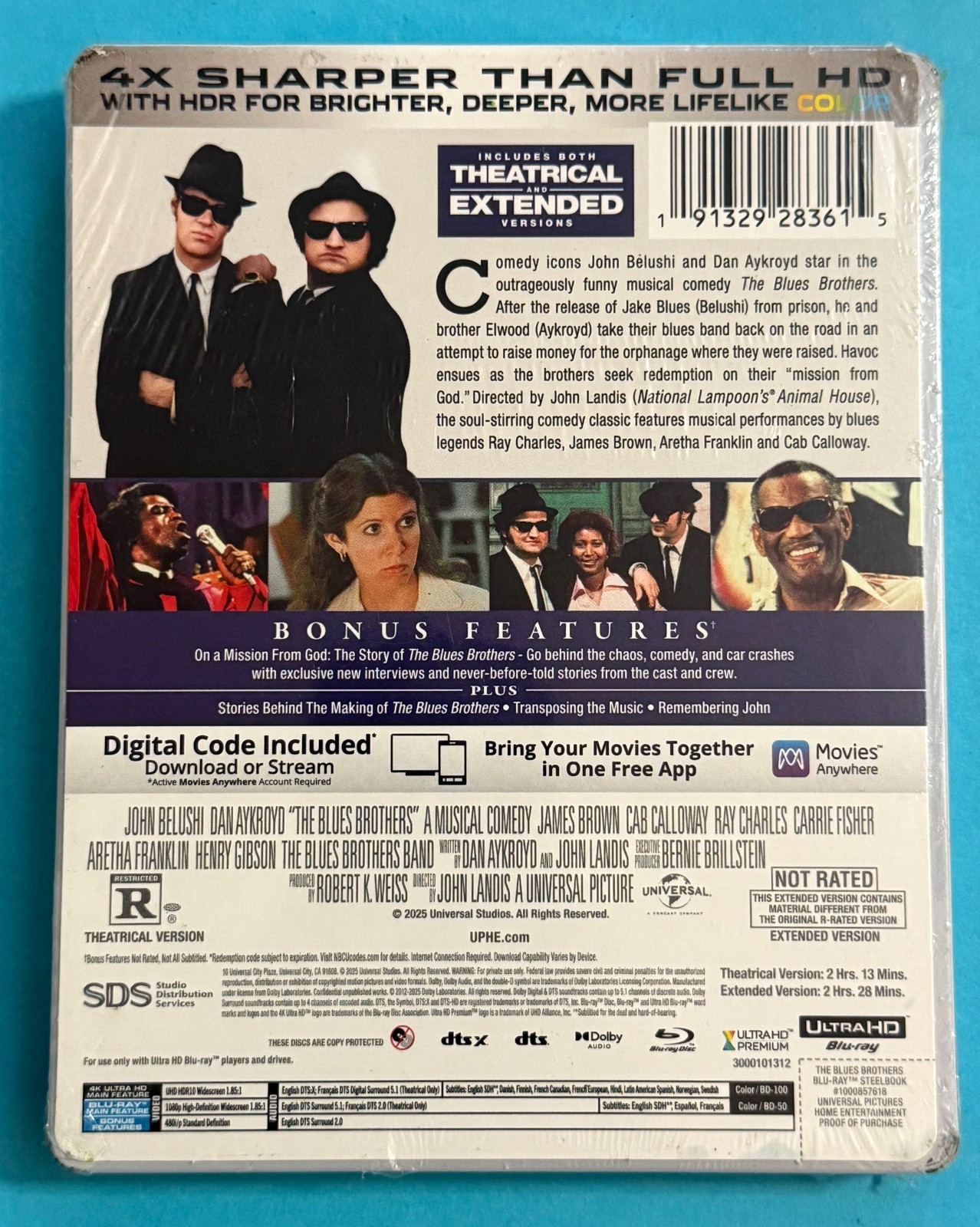 The Blues Brothers – 45th Anniversary 4K UHD Blu-ray Steelbook (Bent & Dented)
