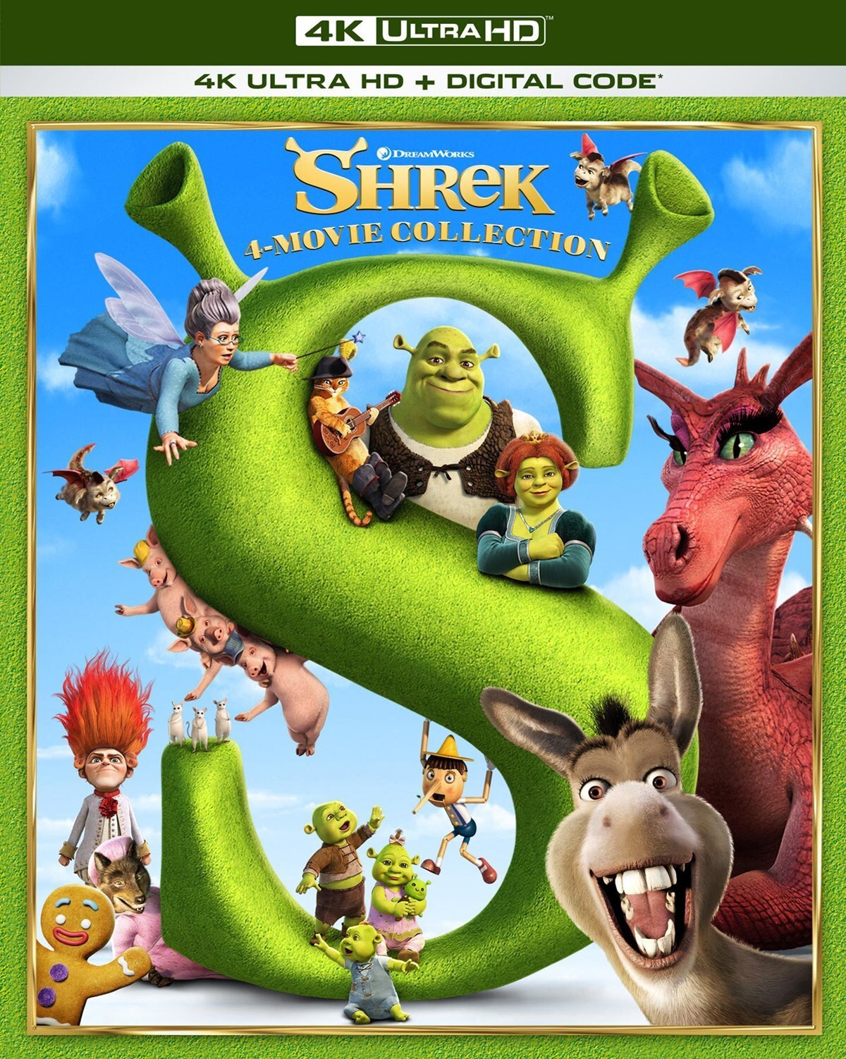 Shrek 4-Movie Collection – 4K Ultra HD + Digital 4K UHD Blu-ray NEW