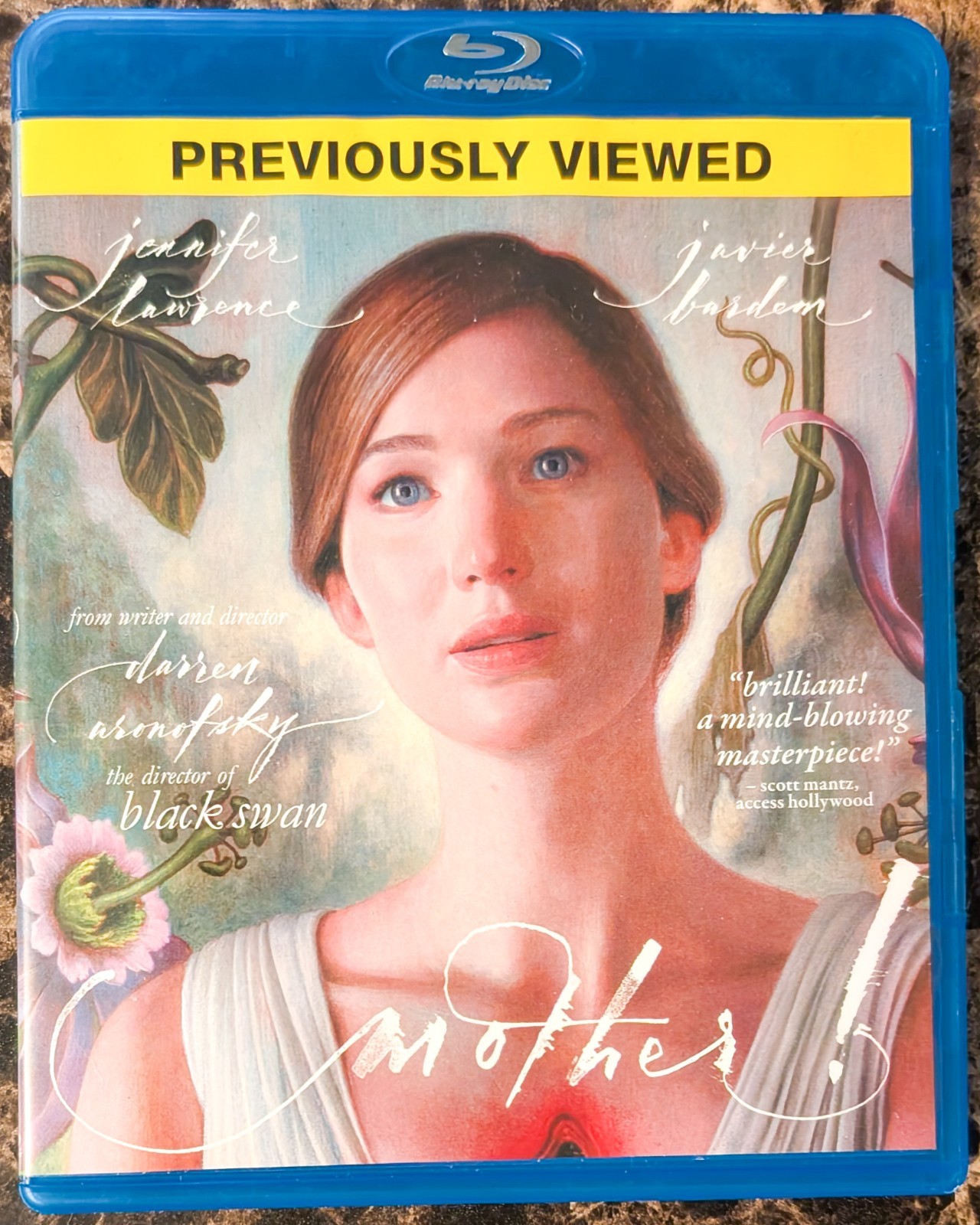 Mother (Blu-ray, 2017) Darren Aronofsky, Jennifer Lawrence, Javier Bardem