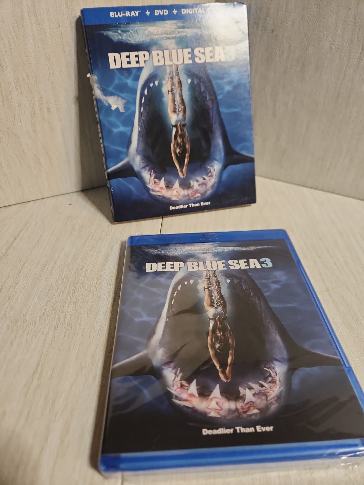 Deep Blue Sea 3 Blu-ray & DVD 2020 Tania Raymonde Shark Thriller Horror Special