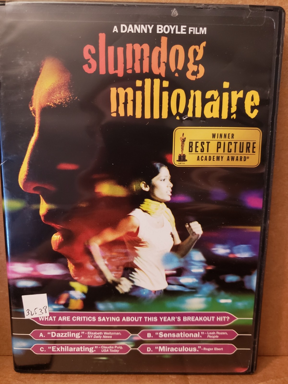 Slumdog Millionaire (DVD, 2008) disc only & art #32538 — case is extra