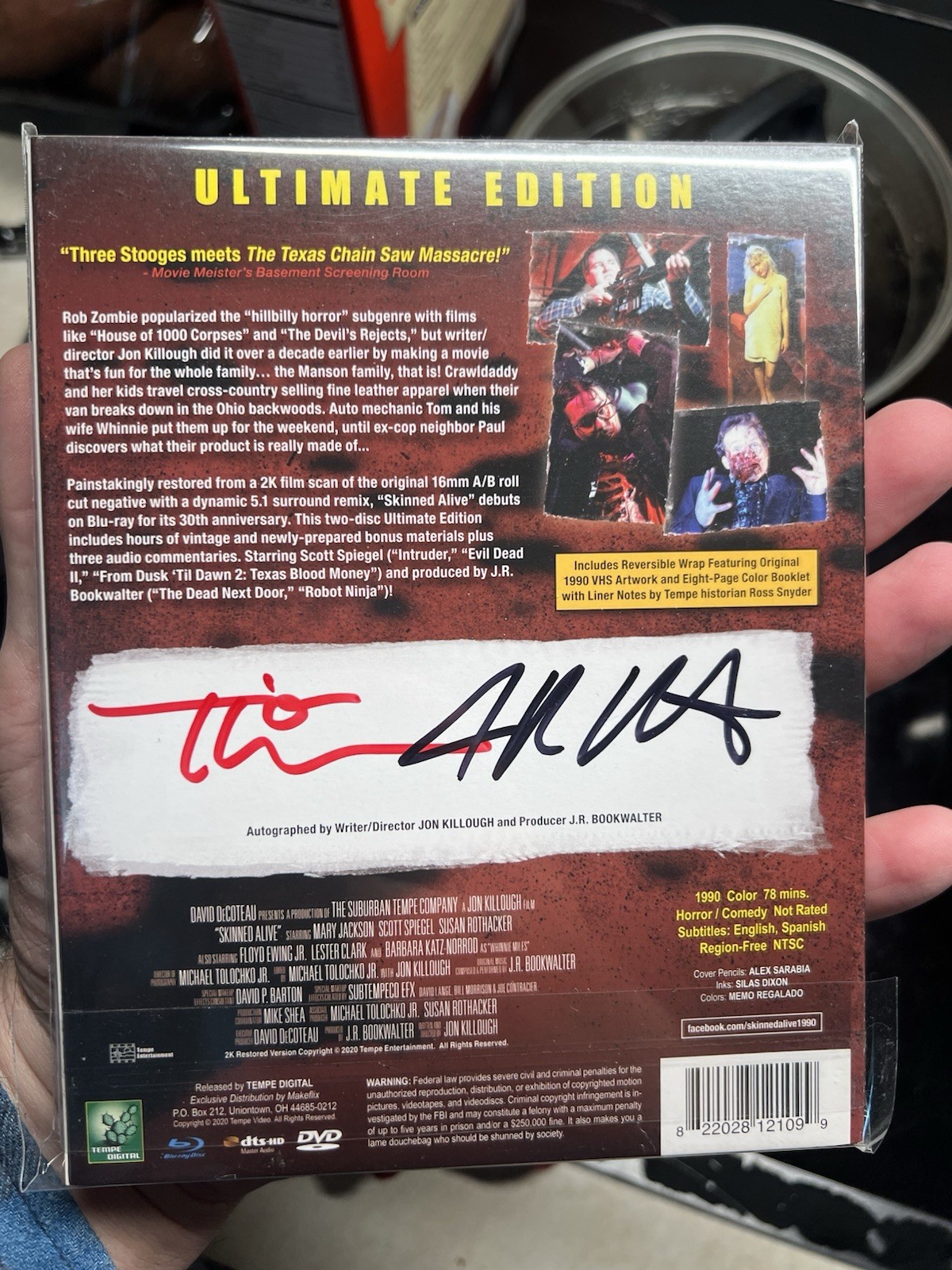SKINNED ALIVE-Ultimate Edition New Blu Ray + DVD w/ Limited Signed Slip-LIKE NEW