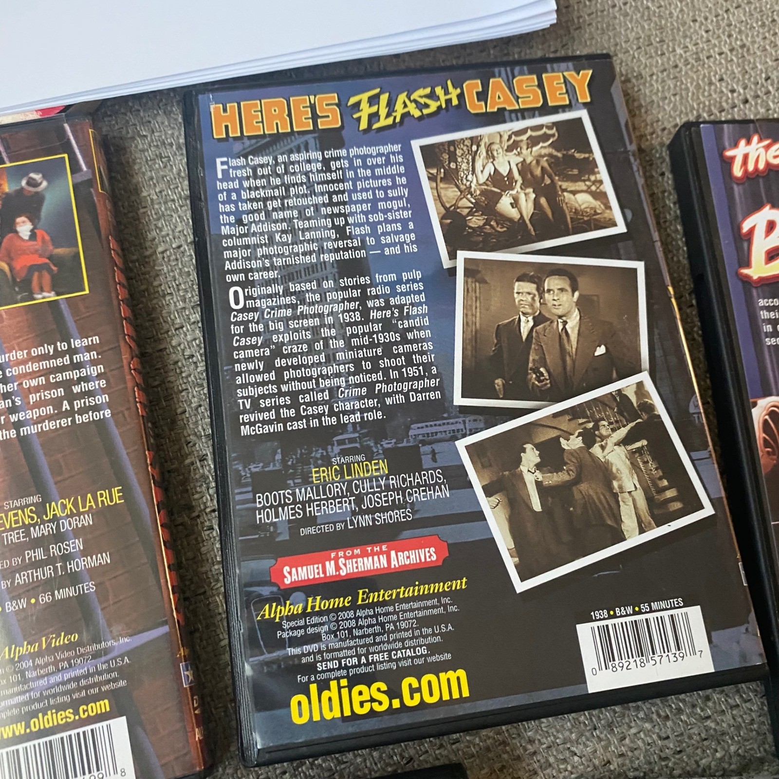 Classic Collectors Series DVD Lot 5 Mystery Crime Films Flash Casey