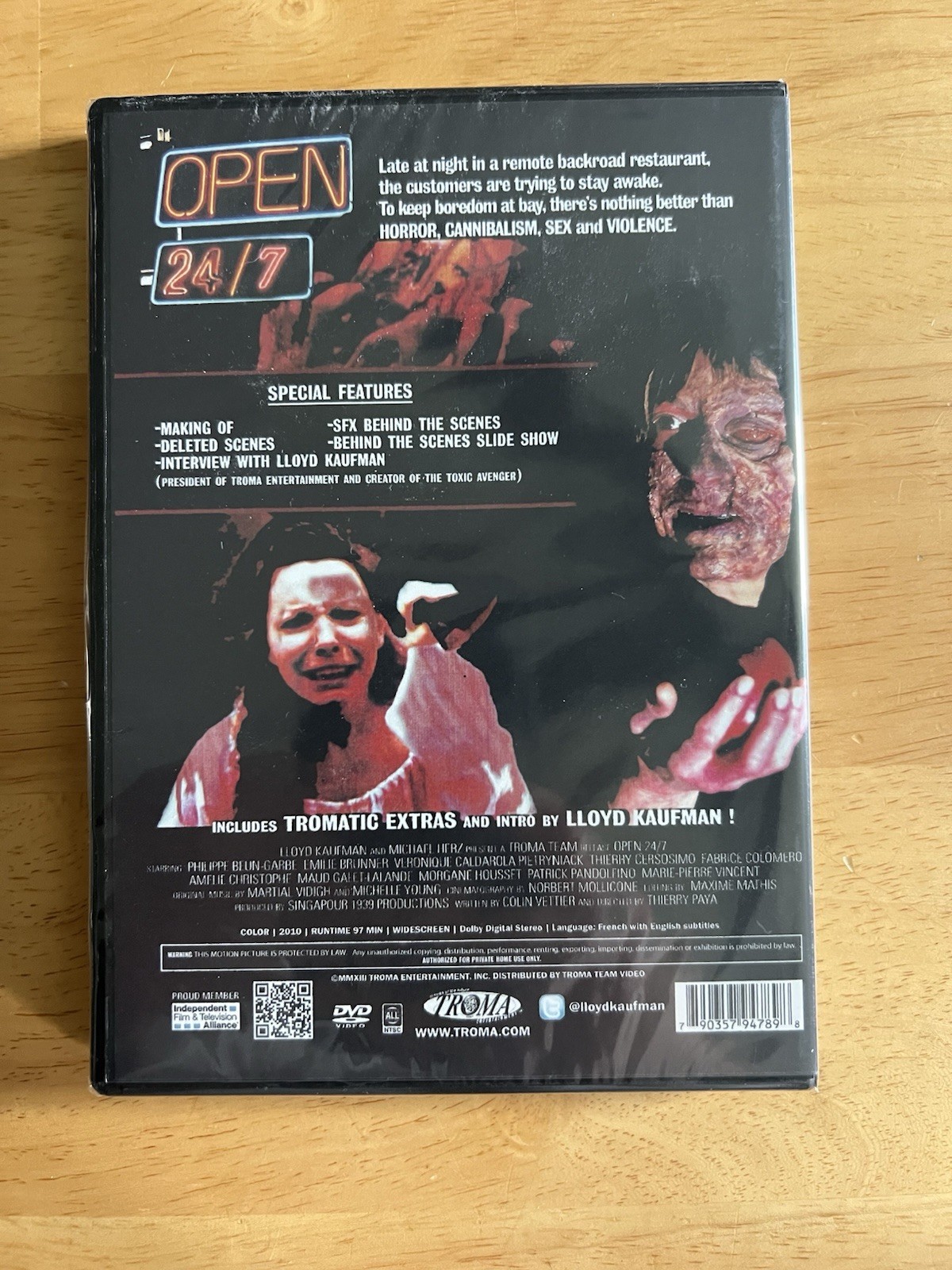 Open 24 / 7 (DVD, 2010) TROMA
