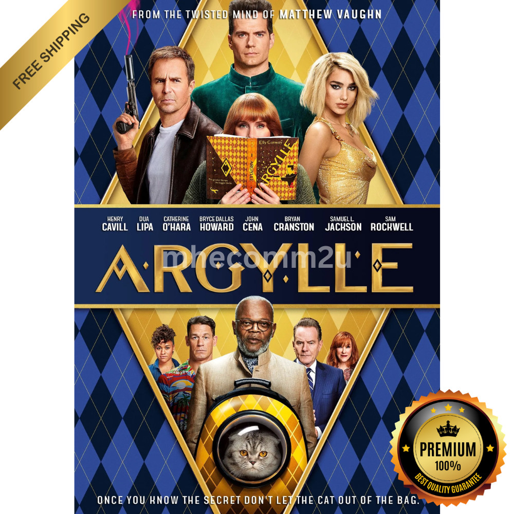 Argylle 2024 DVD Action Movie Full HD Audio English Sub All Region Free Ship-New