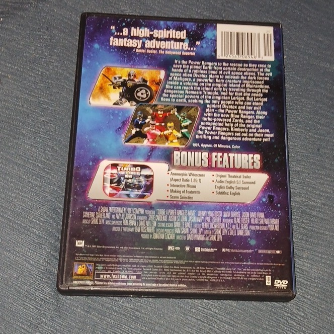 20th Century Fox Turbo: A Power Rangers Movie (DVD, 1997) Widescreen PG 99 Min