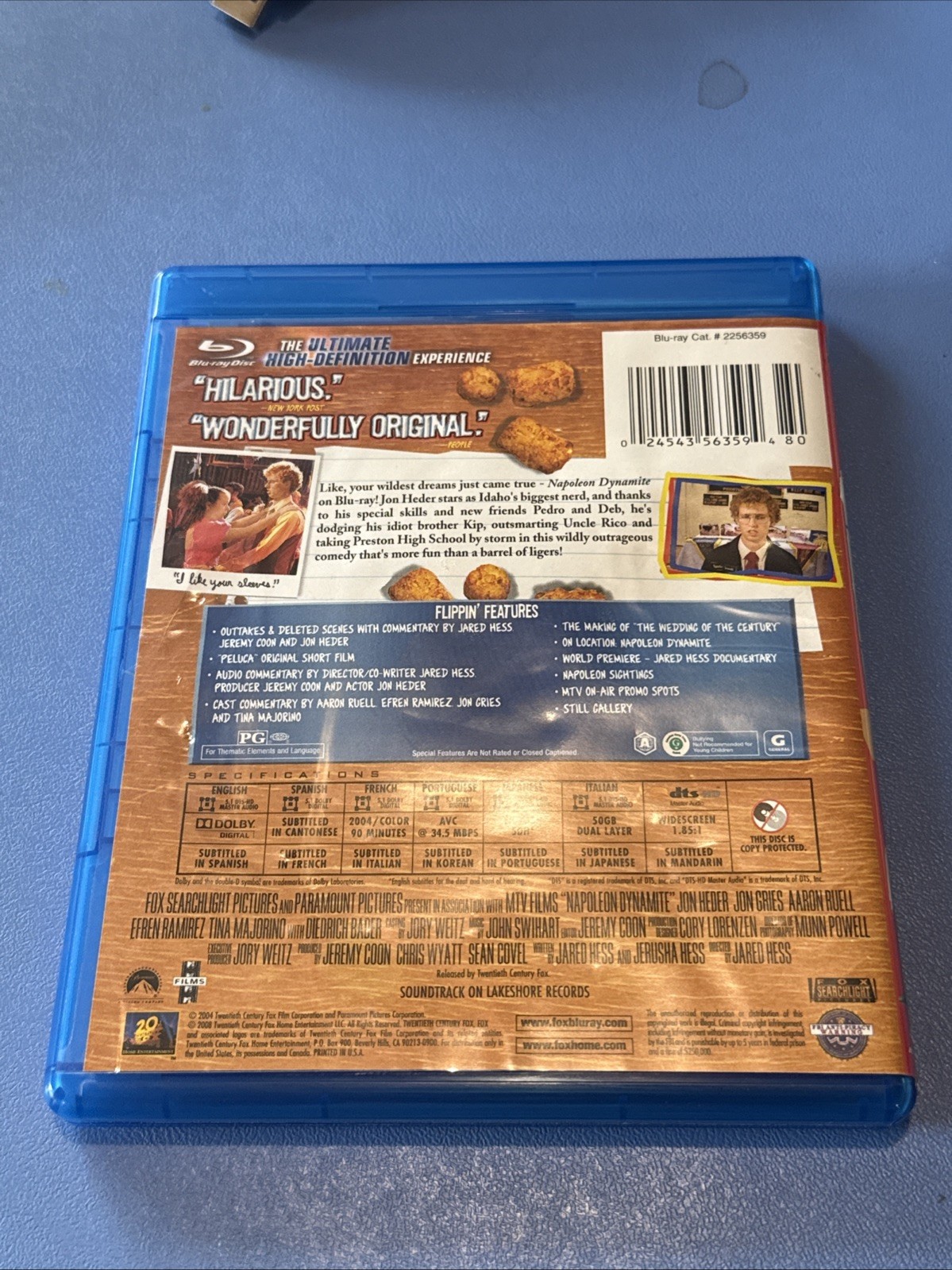 Napoleon Dynamite (Blu-ray, 2004) Collectible Cover