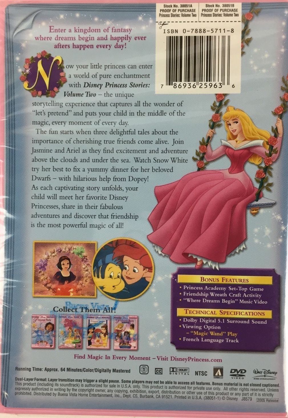 Disney Princess Stories Vol 2 Tales of Friendship DVD BRAND NEW FACTORY SEALED